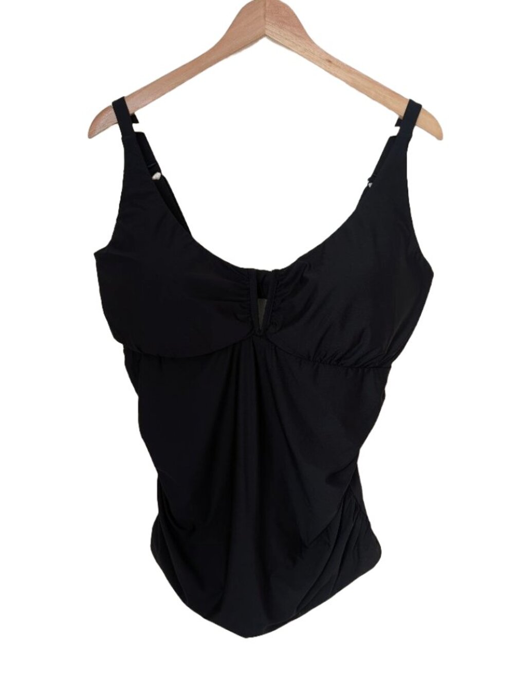 Sunsets Zuri V-Wire Tankini Black Full Cup 40G/38H NWT